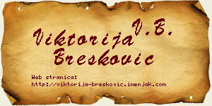 Viktorija Brešković vizit kartica